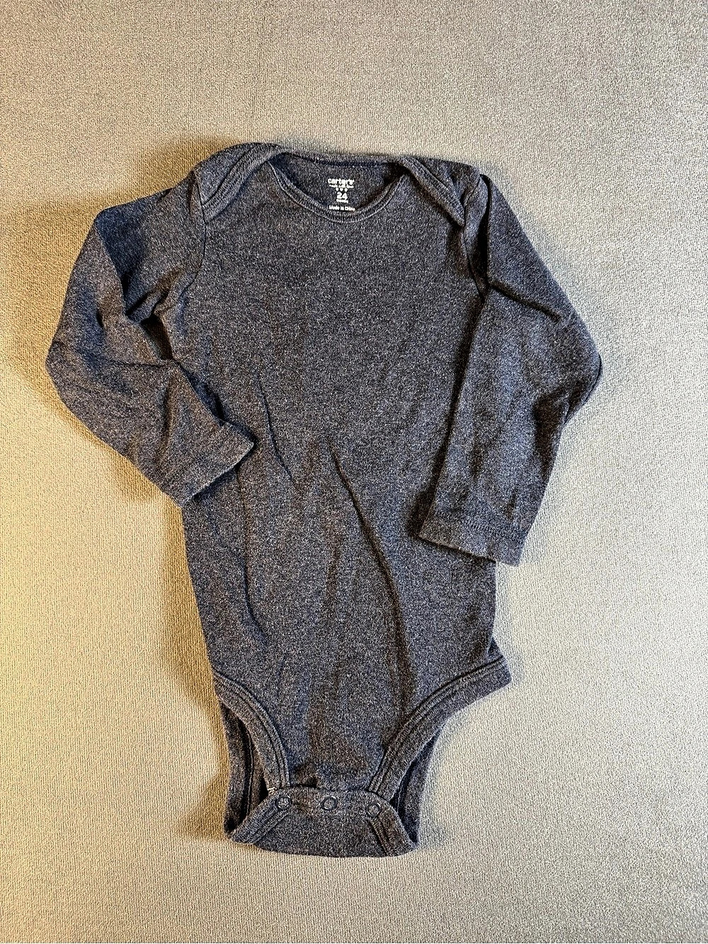 Carter's Long-Sleeve Bodysuit Blue 24 Months